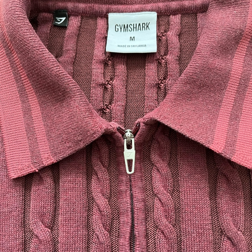 NWOT GymShark Cable Knit Cropped Sweater Pullover Organic Cotton Size M - Picture 4 of 9